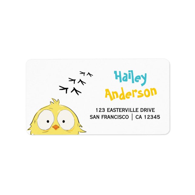 Simple Funny Fun Crazy Chicken Label (Front)