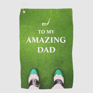 Simple Funny Golf Father's Day Custom Best Towel