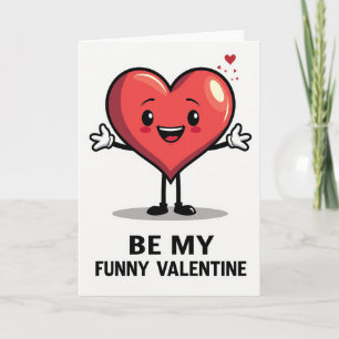 Simple Funny Heart Valentine Card