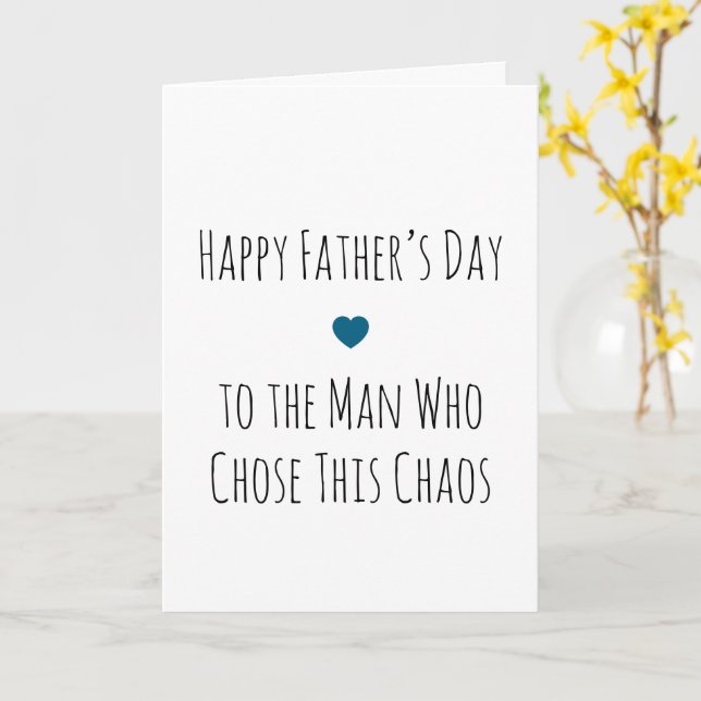 Simple Funny Witty Fathers Day Bonus Dad Greeting Card (Yellow Flower)