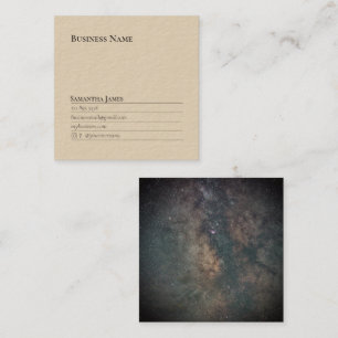 Simple Galactic Background Professional Square Business Card