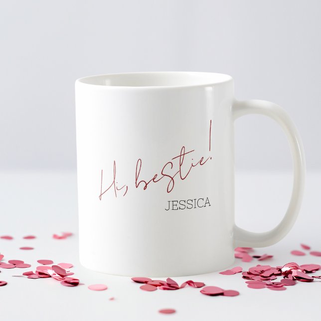 Simple Galentine's Day Minimalist Chic Script Coffee Mug (Simple Galentine's Day Minimalist Chic Script Coffee Mug)