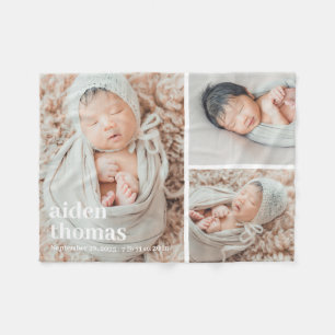 Simple Gallery Of Three Personalised Photo Blanket