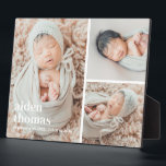 Simple Gallery Of Three Personalised Photo Desktop Plaque<br><div class="desc">Simply personalise with your text and photo(s) and create a one-of-a-kind gift for yourself or someone you love! Background colour can be changed to any colour of your choice!</div>