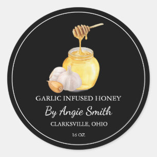 Simple Garlic Infused Honey Label
