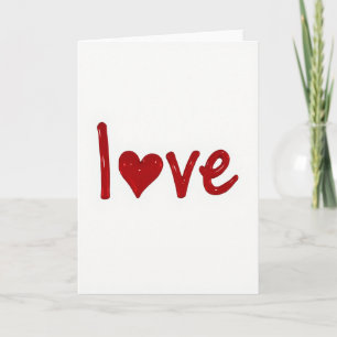 Simple Gel Love Heart Card