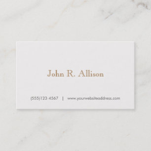 Simple Gentleman's Vintage Wood Backside Business Card