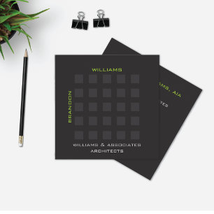 Simple Geometric Architect Square Business Card