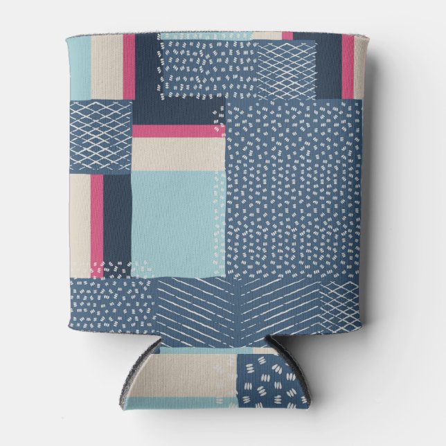 Simple Geometric Brush Strokes: Colour Block Can Cooler (Front)