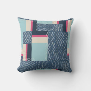 Simple Geometric Brush Strokes: Colour Block Cushion
