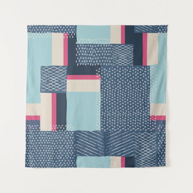 Simple Geometric Brush Strokes: Colour Block Tapestry (Front)