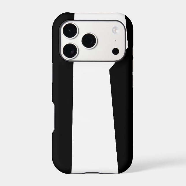 Simple Geometric Pattern in Black and White (Back)