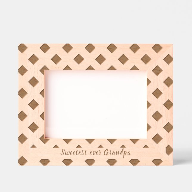 Simple Geometric Personalised text  Etched Frames (Front)