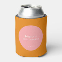 Simple Geometric Pink Orange Custom Bridal Shower