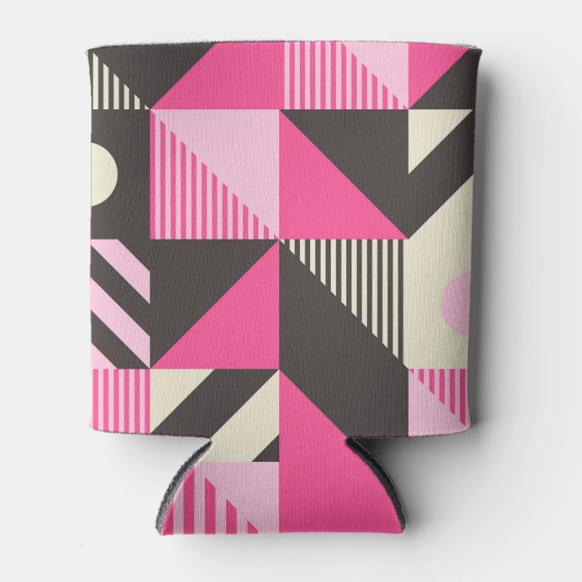 Simple Geometric Scandinavian Artwork Can Cooler (Front)