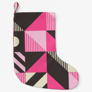Simple Geometric Scandinavian Artwork Small Christmas Stocking