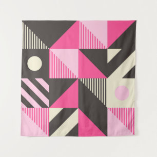 Simple Geometric Scandinavian Artwork Tapestry