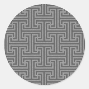 Simple geometric shapes classic round sticker