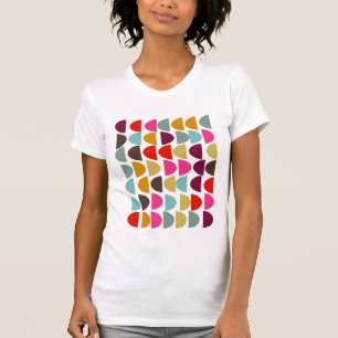 Simple Geometric Shapes in Colourful Autumn T-Shirt