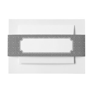 Simple geometric shapes invitation belly band
