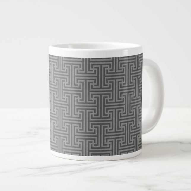 Simple geometric shapes large coffee mug (Front Right)