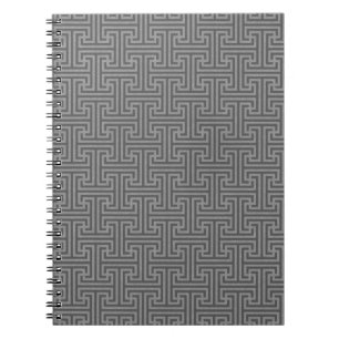 Simple geometric shapes spiral notebook