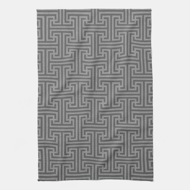 Simple geometric shapes tea towel (Vertical)