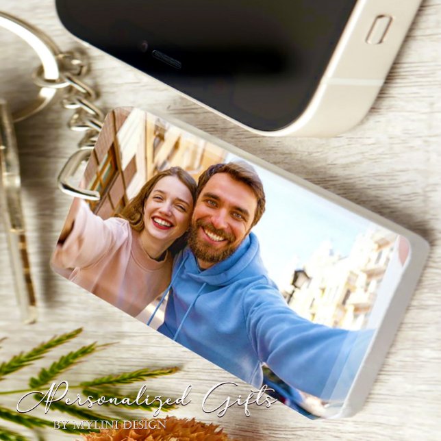 Simple Gift For Boyfriend Custom Photo Key Ring (Creator Uploaded)