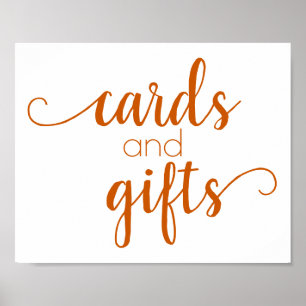 Simple Gift Table Fall Orange Any Party Event Poster