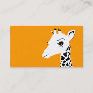 simple giraffe business card