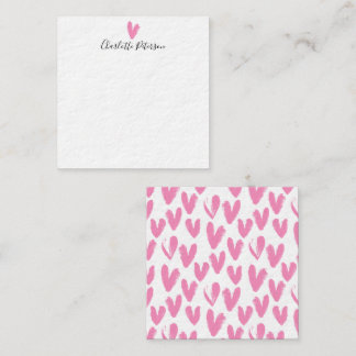 Simple Girly Blush Pink Watercolor Monogram Card
