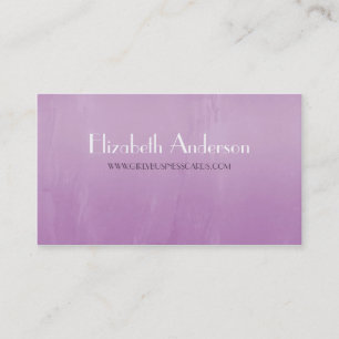 Simple Girly Purple Chic Brushed Abstract Business Card
