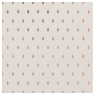 Simple Girly Rose Gold Blush Pink Diamond Pattern Fabric