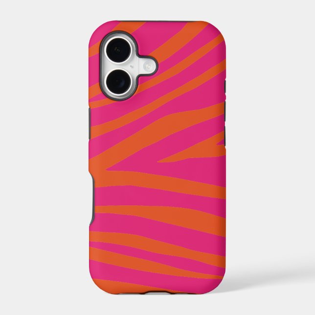 Simple Girly Zebra Stripes Texture Personalised (Back)