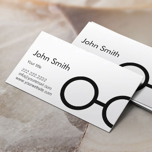 Simple Glasses Writer/Librarian Business Card