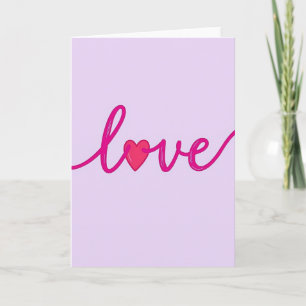 Simple Glossy Heart Love Card