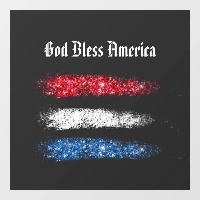 *~* Simple GOD BLESS AMERICA  American Flag   (Sheet)