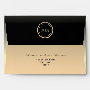 Simple Gold and Black Envelope