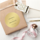 Simple Gold and Black Minimalist Elegant Wedding