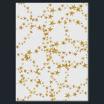 Simple Gold and White Star Tissue Paper<br><div class="desc">Simple gold and white star shape tissue paper. Christmas,  Chanukah,  birthdays,  or weddings,  this classically elegant and stylish design is perfect for your gift wrapping needs.</div>