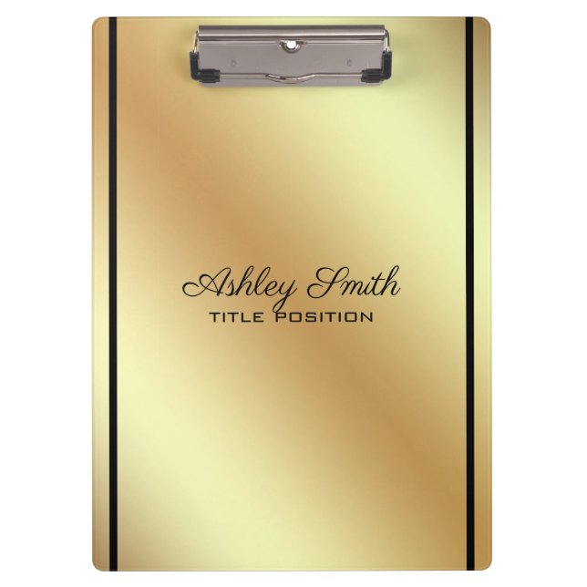 Simple Gold Background Clipboard (Front)