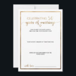 Simple Gold Calligraphy 50th Wedding Anniversary Advice Card<br><div class="desc">This simple gold calligraphy 50th wedding anniversary advice card is perfect for a chic event. The classic romantic design features faux gold foil typography and a lovely golden heart. Please Note: This design does not feature real gold foil. It is a high quality graphic made to look like gold foil....</div>