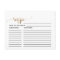 Simple Gold Calligraphy Bridal Shower Recipe Cards