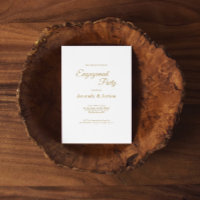 Simple Gold Calligraphy Engagement Party