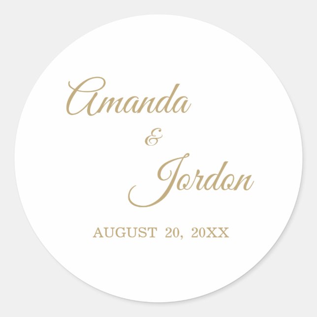 Simple Gold Calligraphy Stickers (Front)