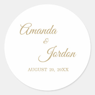 Simple Gold Calligraphy Stickers