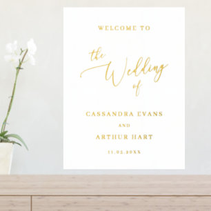 Simple Gold Classic Elegant Wedding Foil Prints