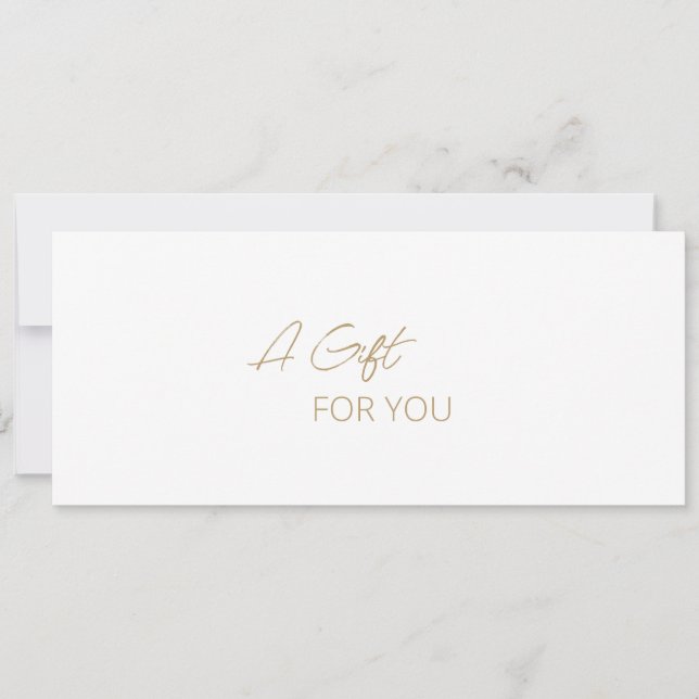 Simple Gold Elegant Modern Gift Certificate (Front)