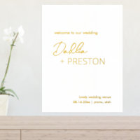 Simple Gold Foil Contemporary Modern Wedding