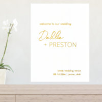 Simple Gold Foil Contemporary Modern Wedding